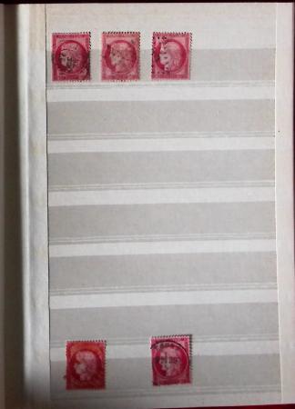 1849-1876, 6 petits classeurs avec stock de classiques