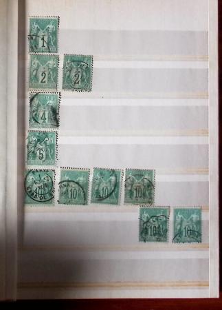1849-1876, 6 petits classeurs avec stock de classiques