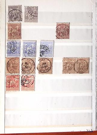 1849-1876, 6 petits classeurs avec stock de classiques
