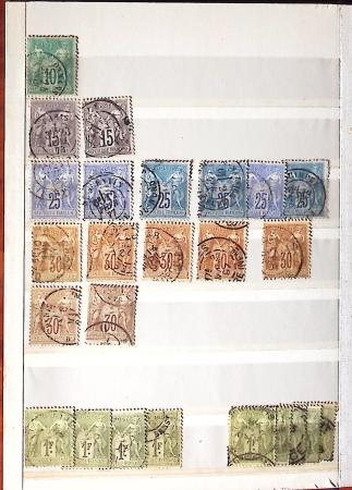 1849-1876, 6 petits classeurs avec stock de classiques