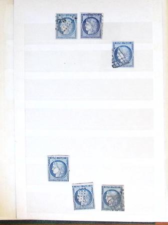 1849-1876, 6 petits classeurs avec stock de classiques
