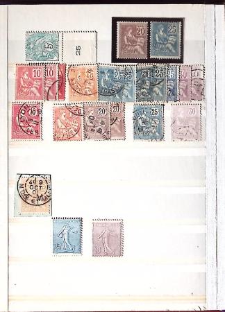 1849-1876, 6 petits classeurs avec stock de classiques