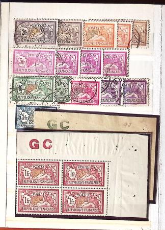 1849-1876, 6 petits classeurs avec stock de classiques