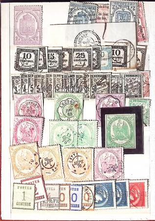 1849-1876, 6 petits classeurs avec stock de classiques
