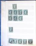 1849-1876, 6 petits classeurs avec stock de classiques