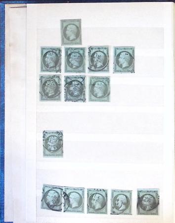 1849-1876, 6 petits classeurs avec stock de classiques