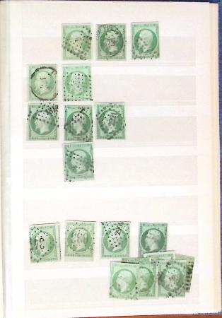 1849-1876, 6 petits classeurs avec stock de classiques