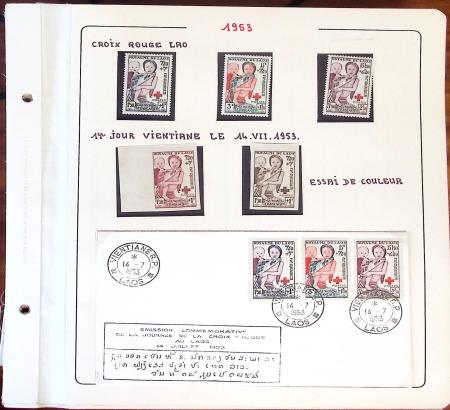 1945-1967, Sympathique collection de timbres de Laos