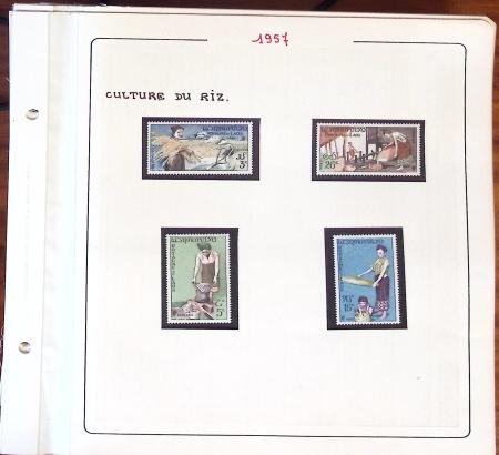 1945-1967, Sympathique collection de timbres de Laos