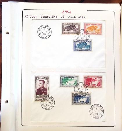 1945-1967, Sympathique collection de timbres de Laos