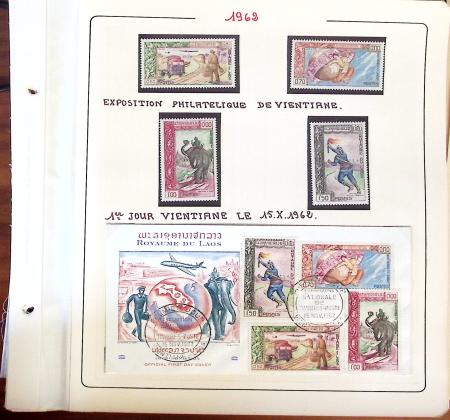 1945-1967, Sympathique collection de timbres de Laos