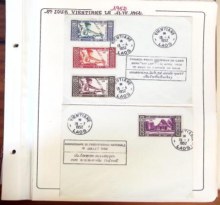 1945-1967, Sympathique collection de timbres de Laos