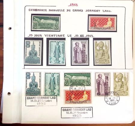 1945-1967, Sympathique collection de timbres de Laos