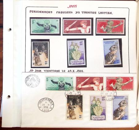 1945-1967, Sympathique collection de timbres de Laos