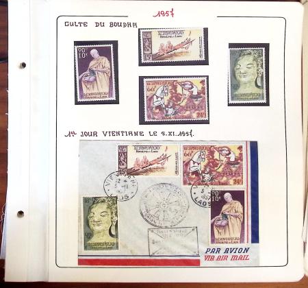 1945-1967, Sympathique collection de timbres de Laos