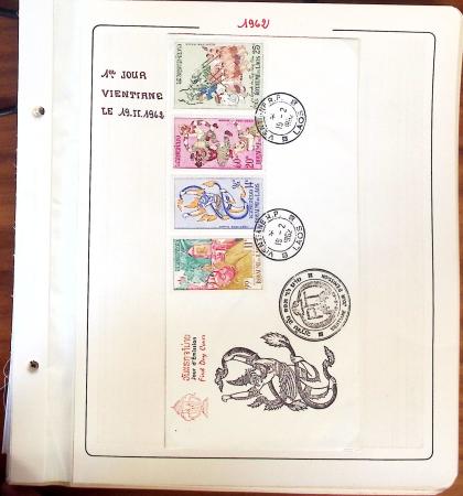 1945-1967, Sympathique collection de timbres de Laos