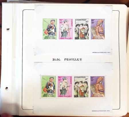 1945-1967, Sympathique collection de timbres de Laos
