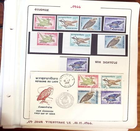 1945-1967, Sympathique collection de timbres de Laos