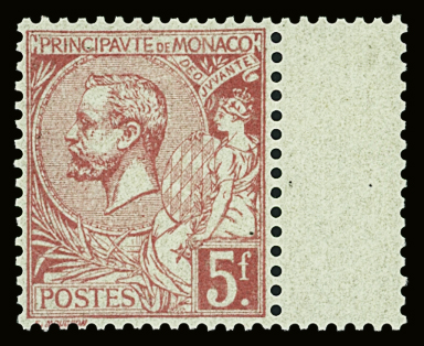 N°21 5f rouge vif sur verdâtre, BdF, neuf **, TB