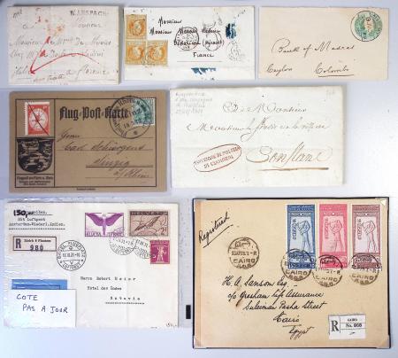 1798-1935, Lot of 13 covers and covers from Pre-stamp