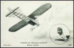 Carte postale "Aubrun sur monoplan Blériot avec signature "Reims 29 septembre 1911 - E.Aubrun". TB