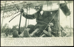 Carte postale "Ferdinand de Baeder - 17e pilote 1909" avec signature "F de Baeder". TB