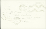 GB n°141 + 142 OBL Croydon (1.7.25) sur carte postale spéciale blanche avec signature de Robert Bajac (Muller Grande Bretagne n°135). TB