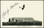 Carte postale photo "Orly le centre d'aviation" avec signature "Maryse Bastié". TB