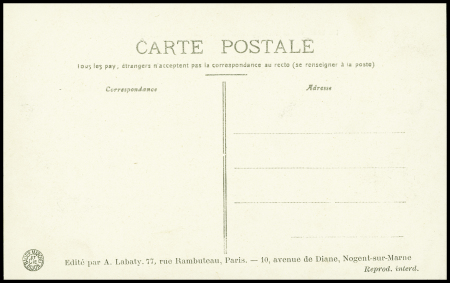 CP "Un beau vol de l'aviateur Busson, sur monoplan Déperdussin" avec signature de Guillaume Busson. TB