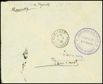 10.6.29 Beyrouth - Marignane, lettre avec cachet rect violet "premier vol aéropostal Beyrouth + Marseille" (M6 Liban) avec signature du pilote Corouge