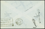 Congo n°98 OBL Brazzaville (19 oct 34) sur lettre du vol Brazzaville - Alger au verso signatures de Dagnaux et Poulin. TB