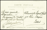 CP "Un beau vol de l'aviateur Busson sur monoplan Deperdussin" avec signatures de Deperdussin et Guillaume Busson. TB