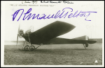 Carte postale photo "le nouveau monoplan militaire REP" avec signature de R.Esnault Pelterie. TB