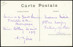 N°137 OBL hexagonale "Betheny aviation Marne" (24.8.1909) sur carte postale représentant H.Farman avec sa signature. Jolie pièce