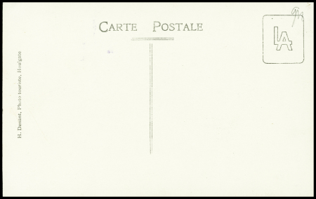 Carte postale photo (monoplan en vol) avec signature "Garros". Jolie pièce. RR