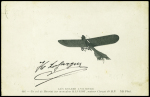 CP "un vol de hanriot sur monoplan Hanriot avec signature de H.Lafargue. TB