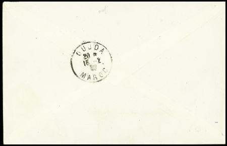 Réunion PA n°1B, surcharge renversée (cote 5000€) OBL Saint Denis (25.1.37) sur lettre de la 1ère liaison Réunion - France (M1 Réunion) avec signature des aviateurs