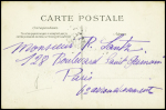 Carte postale "Leblanc sur monoplan Blériot" avec signature A.Leblanc". TB