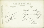 N°137 OBL Dunkerque (20.8.09) sur carte postale avec cachet violet "Concours d'aviation Dunkerque - Malo les Bains - Rosendaël" et signature de L. Pauhan