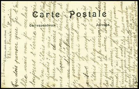 Carte postale "Le roi de l'air - Pégoud sur son appareil" avec signature au tampon "A.Pegoud". Rare et TB