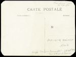 Carte postale photo (coins retaillés). Avion Deperdussin en vol avec signature "M.Prevost" (il gagna la coupe Gordon Bennett le 29 sept 1913 à 203km/h)
