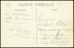 N°137 OBL Vincennes (1913) sur carte postale "monoplan Nieuport piloté par LF Ruau" avec signature "F.Ruau". TB