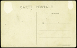 Carte postale "Charttres aviation - Café restaurant Léandre Chaboche" avec petit cachet violet "Chartres aviation LC" et signature de Sadi-Lecointe