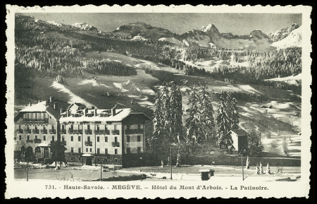 N°139 OBL Mégève Hte Savoie (13.1.26) sur carte postale avec signature de Santos Dumont adressée à Paul Tissandier. Rare