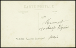 N°137 OBL Paris (1910) sur CP photo (avion décollant) avec texte manuscrit signé Santos
