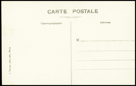 Carte postale "biplan Bristol piloté par Tabuteau avec cachet rouge "Comité d'aviation de l'exposition internationale - Roubaix" (1911) avec signature au crayon