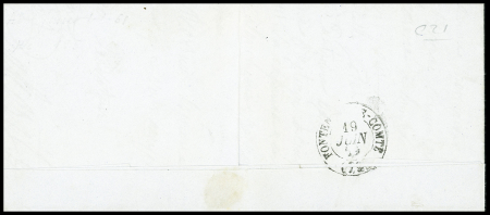 N°4 OBL PC 3215 + cursive "79 St Michel en l'Herm" + T15 Luçon Vendée (1852) sur lettre, ind 21. TB