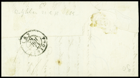 N°10 25c bleu, OBL PC 1095 + cursive "9 Dienville" + T15 "Vendeuvre-s-Barse 9" Aube (1853) sur lettre, ind 20. TB