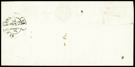 N°10 OBL PC 3539 + T13 "Pontrieux (21)" Côtes du Nord (1853) sur lettre. TB