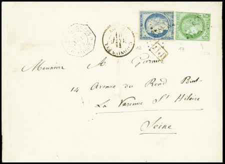 Lettre autographe de Francis GARNIER à sa famille, écrite de HANOl où il est arrivé le 05/11/1873, au moment où il prépare la conquệte de la ville